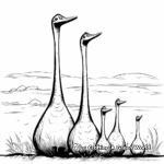 Family of Brachiosaurus Coloring Pages 1