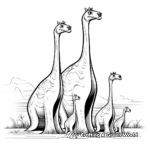 Family of Brachiosaurus Coloring Pages 2