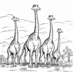 Family of Brachiosaurus Coloring Pages 4