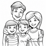 Family Showing Kindness Coloring Pages 1