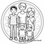 Family Showing Kindness Coloring Pages 3