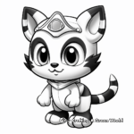Famous Characters: Super Mario Cat Bee Power-Up Coloring Pages 2