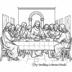 Famous Painting Interpretation: Last Supper Coloring Pages 2