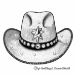 Fancy Cowboy Hat Coloring Pages: Sequins, Rhinestones, and Glam 1