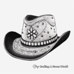 Fancy Cowboy Hat Coloring Pages: Sequins, Rhinestones, and Glam 2