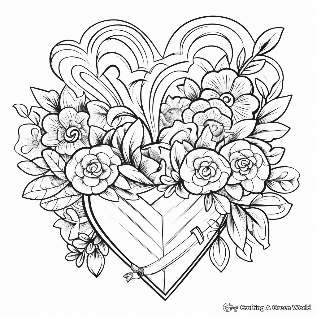 Fancy Love Letters Coloring Pages 1