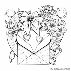 Fancy Love Letters Coloring Pages 4