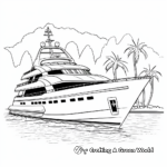 Fancy Luxury Yacht Coloring Pages 1