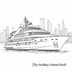 Fancy Luxury Yacht Coloring Pages 2