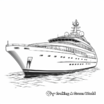 Fancy Luxury Yacht Coloring Pages 3