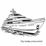 Fancy Luxury Yacht Coloring Pages 4