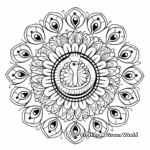 Fancy Peacock Mandala Coloring Pages for Relaxation 2