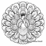 Fancy Peacock Mandala Coloring Pages for Relaxation 4