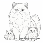 Fancy Persian Cat Pack Coloring Pages 2