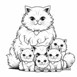 Fancy Persian Cat Pack Coloring Pages 3