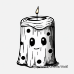 Fancy Pillar Candle Coloring Pages 2