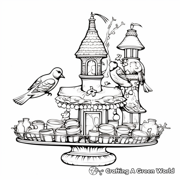 Bird Feeder Coloring Pages - Free &amp; Printable!