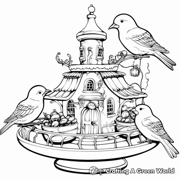 Bird Feeder Coloring Pages - Free &amp; Printable!