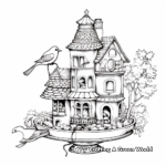 Fancy Victorian Bird Feeder Coloring Pages 4