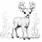 Fantasy-based Magical Deer Coloring Pages 4