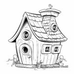 Fantasy Bird House Coloring Pages for Dreamers 3