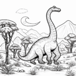 Fantasy Brontosaurus in Space Coloring Pages 4