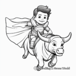 Fantasy Bull Riding Coloring Pages for Creative Minds 4