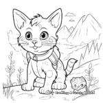 Fantasy Cat and Mouse Adventure Coloring Pages 1