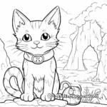 Fantasy Cat and Mouse Adventure Coloring Pages 4