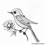 Fantasy Fairy Wren and Fuchsia Flower Coloring Pages 2