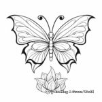 Páginas para colorear de fantasía Mitad mariposa, mitad loto 1