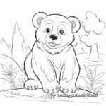 Fantasy Inspired Black Bear Coloring Pages 1