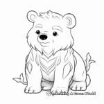 Fantasy Inspired Black Bear Coloring Pages 2