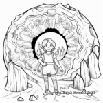 Fantasy-Inspired Geode Coloring Pages 1