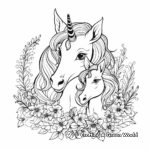 Fantasy Love Unicorn Coloring Pages 4