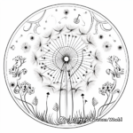 Fantasy Mandala Dandelion Coloring Pages 1