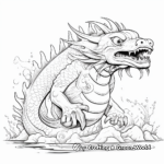 Fantasy-Themed Dragon Fish Coloring Pages 4