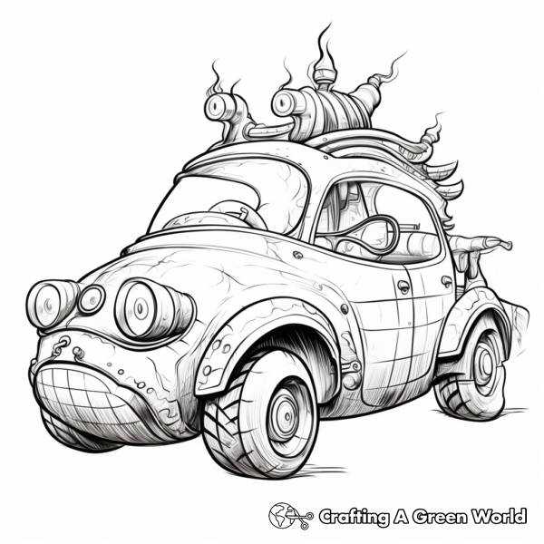 Unicorn Car Coloring Pages - Free & Printable!