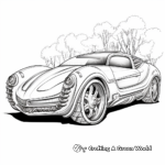 Fantasy Unicorn Car Coloring Pages for Artists 2