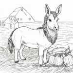 Farm Animal and Rainbow Corn Coloring Pages 3