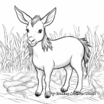 Farm Animal and Rainbow Corn Coloring Pages 4