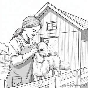 Farm Animals Vet Tech Coloring Pages 1
