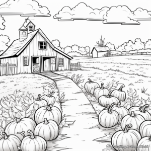 Farm in Fall Season Coloring Pages 3