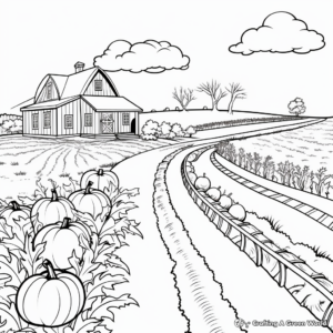 Farm in Fall Season Coloring Pages 4