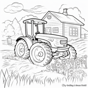 Farm Life Spring Coloring Pages 1