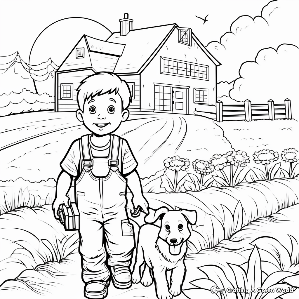 Farm Life Spring Coloring Pages 4