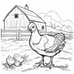 Farm Scene Baby Turkey Coloring Pages 2