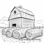 Farm-themed Haystack Coloring Pages 3