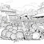Farmers' Market Coloring Pages 1