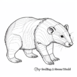 Fascinating Badger Anatomy Coloring Pages 1